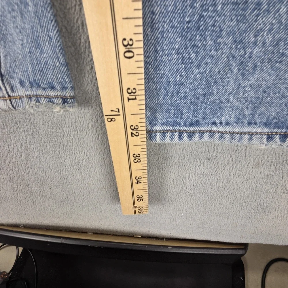 Gap‎ 1969 Jeans Mens 33x32 Blue Selvedge Straight Faded Light Wash Button Fly
